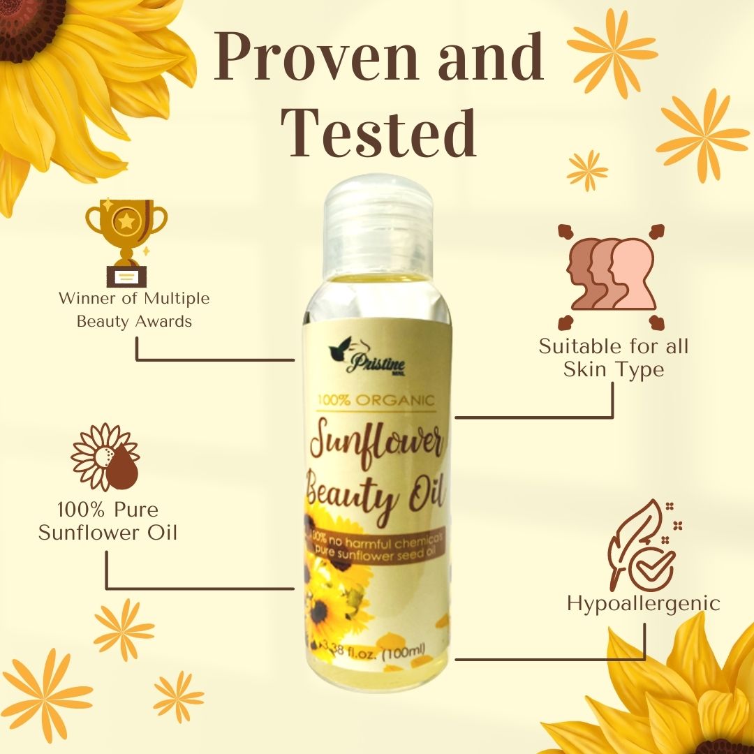 Organic Pure Sunflower Seed Oil Original 100ml Sunflower Oil COD