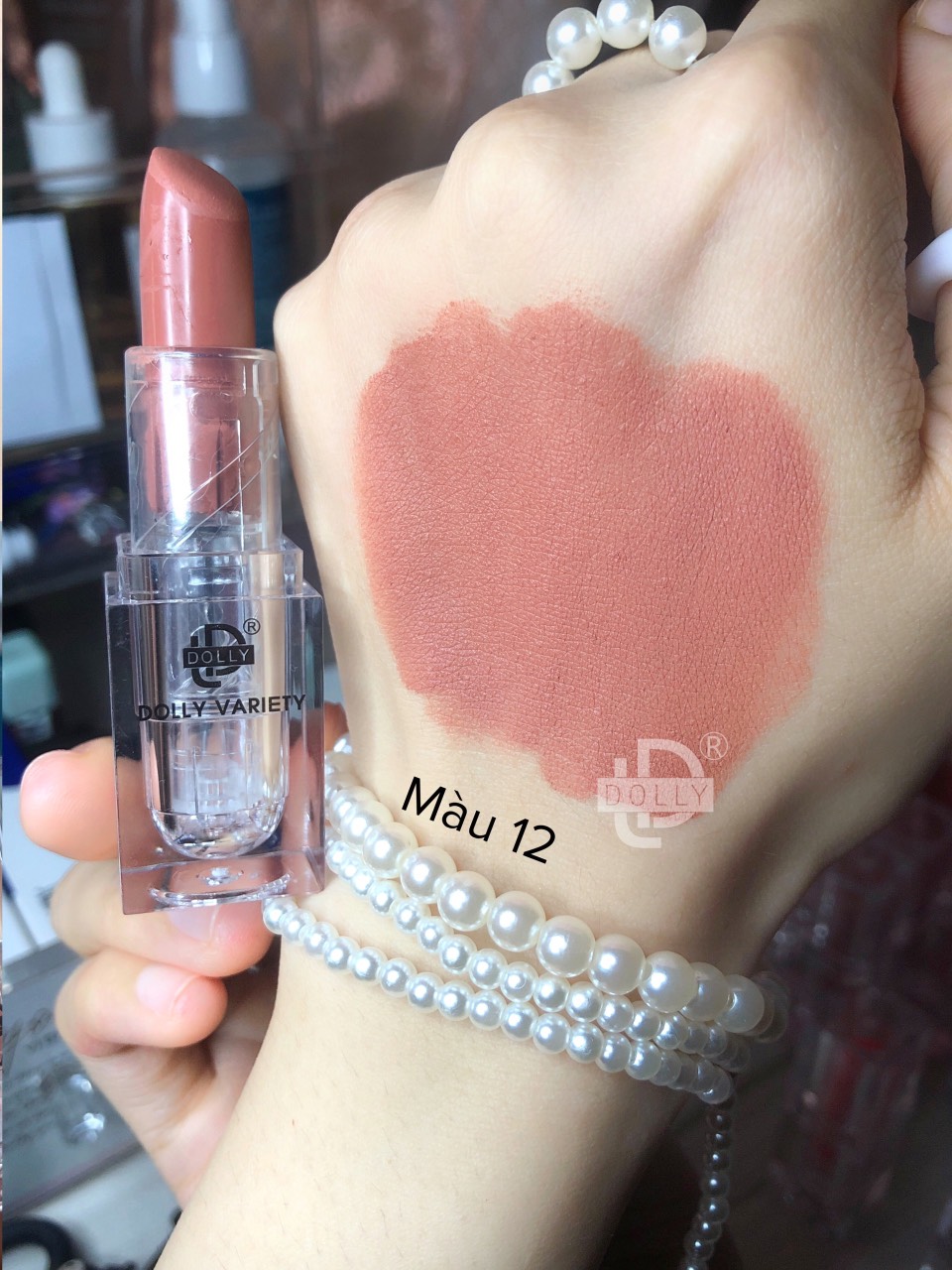 Son thỏi lì siêu mịn môi DOLLY VARIETY [Màu Nâu trà sữa]