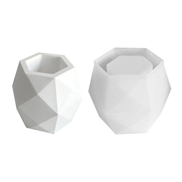 Khuôn Silicon Trồng Chậu Khuôn Chậu Hoa Bê Tông Khuôn Trồng Cây Chống Dính Silicon Miệng Lục Giác Khuôn thủ công trang trí tái sử dụng đa chức năng cho hộp lưu trữ chậu hoa bình hoa adaptable