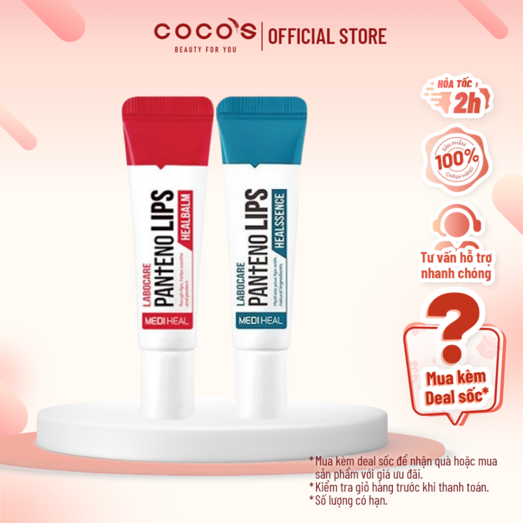 Combo Son dưỡng môi ngày và đem MEDIHEAL Labocare Panteno Lips Healssence/Healbalm