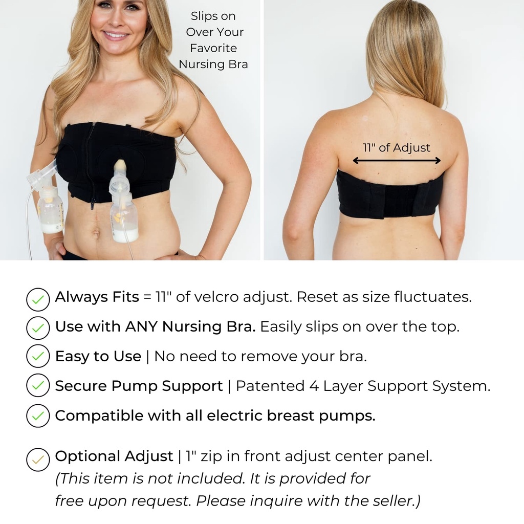 Simple Wishes Supermom Pumping and Nursing Bra in One - Adjustable