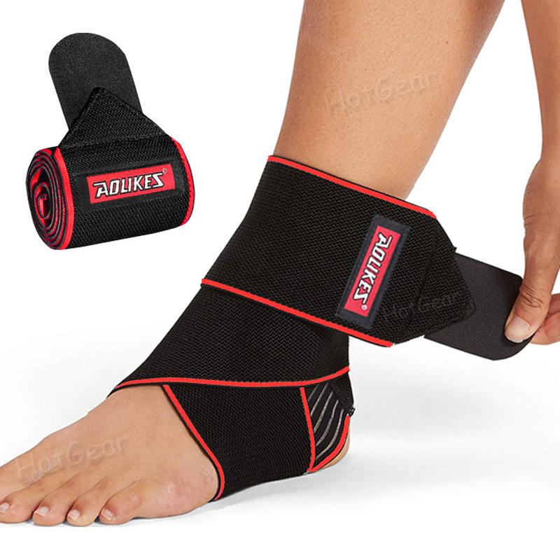 Adjustable Ankle Support Brace Wrap with Compression Strap One Size
