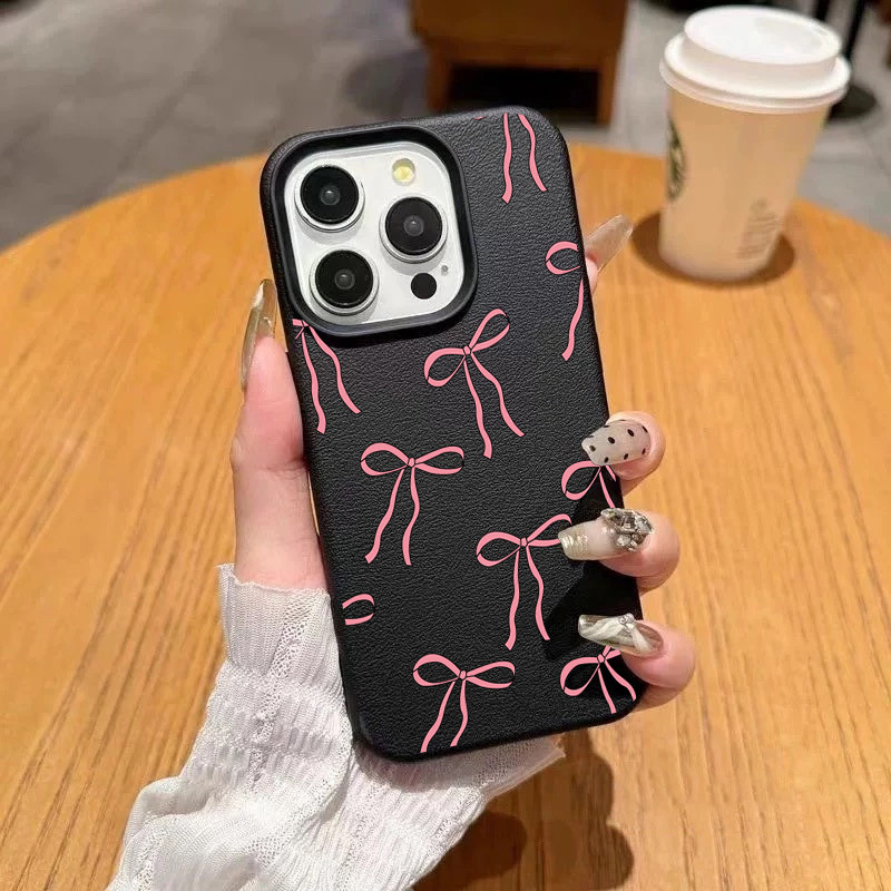 Handyhülle Aus Leder Für Iphone 16 15 14 13 12 11 Pro Max Pink_voghion.com