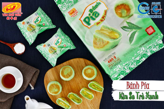 BÁNH PÍA KIM SA TRÀ XANH (480g_12 cái)