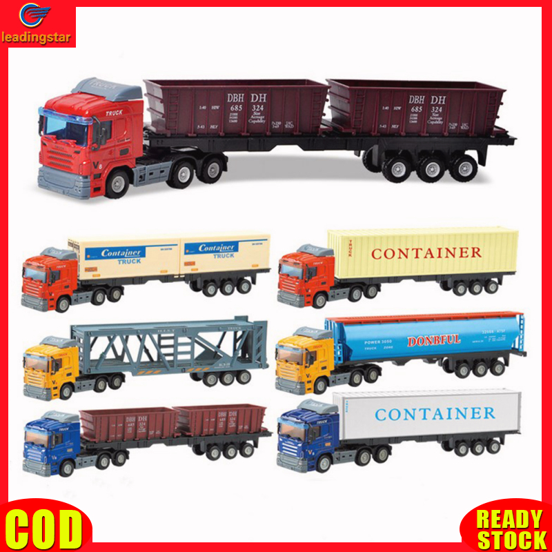 LeadingStar RC Authentic Inertial Container Trailer Truck Toys 1 64 Alloy