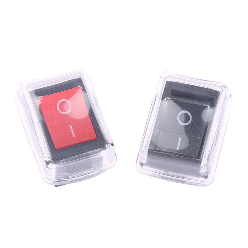 Kocoo 5Pcs Push Button Mini Switch 2Pin On/Off Rocker Switch with waterproof cover