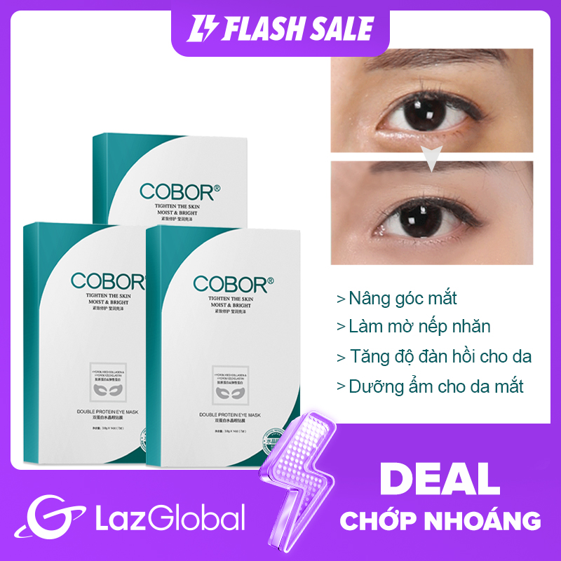 COBOR Double Protein Collagen Eye [3 boxes, 21 pairs in all] Crystal Anti-Aging Skincare Dark Circles Eye Bags Puffiness Fine Lines Moisturize Refresh Hydrate Lift Tighten Eye Patches thumbnail