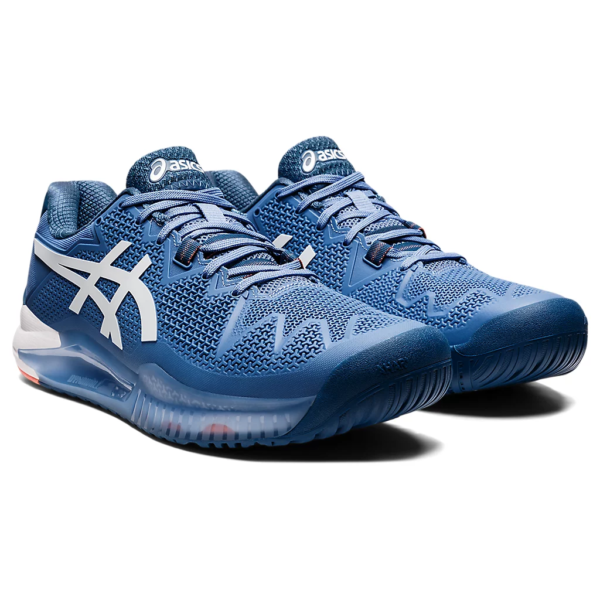 [Chính Hãng] Giày Tennis Asics Gel Resolution 8 Clay-Blue Harmony/White