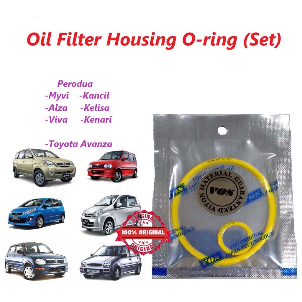 Oil Filter Housing ORing Set Perodua Myvi 20052017 / Viva / Kelisa