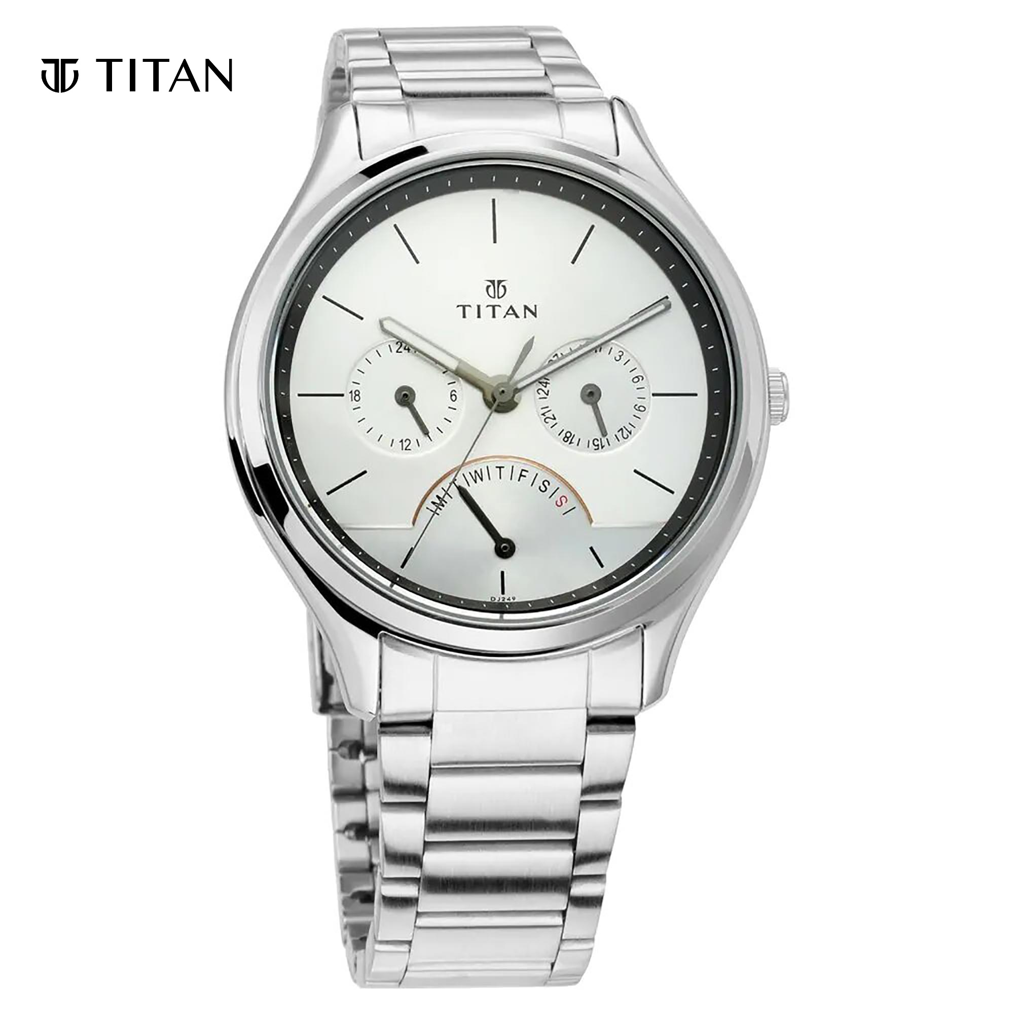 titan watch silver colour price