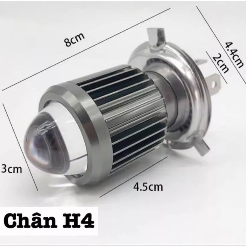 Đèn Pha Bi Cầu Mini Ruby H4 2 Mầu Xe Máy Cos Vàng Pha Trắng M3MINI