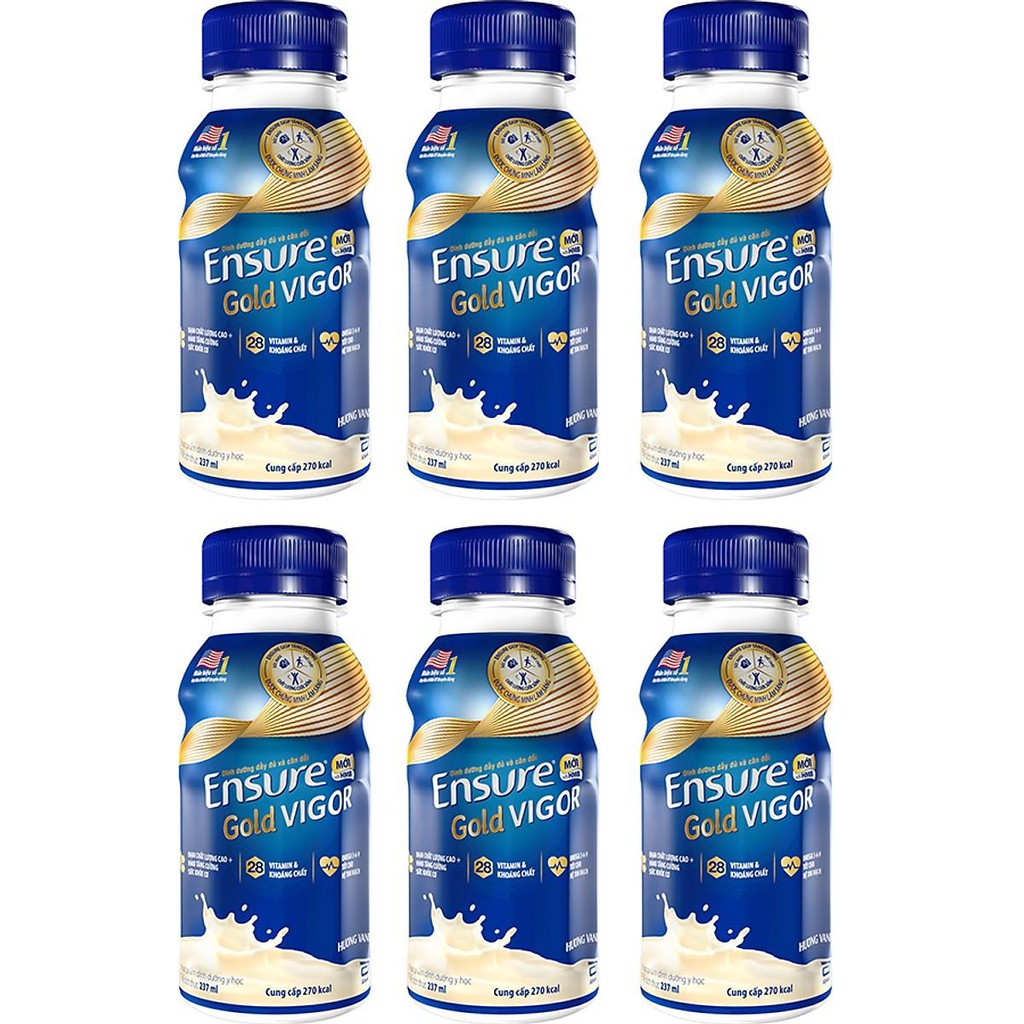Lốc 6 chai sữa nước Ensure Gold Vigor 237ml thumbnail