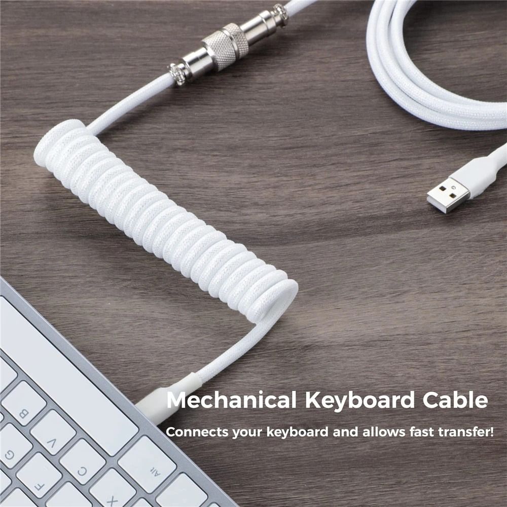 Ancest Bàn phím mặt bàn phụ kiện cổng USB Bàn phím chơi game sợi bện Bàn Phím Cơ Dây Loại C Cáp USB Bàn Phím Cơ Cáp bàn phím Dây cáp xoắn