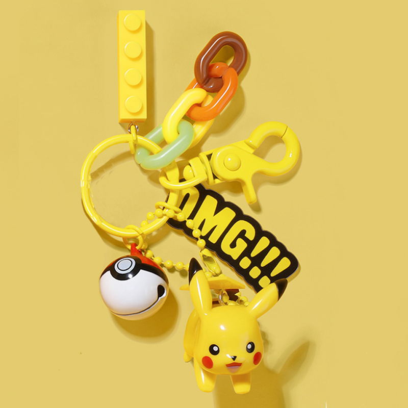 Detective Pikachu Keychain Pendant Cute Creative Pokémon