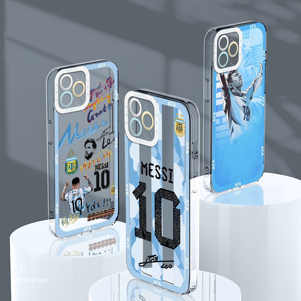 Jizetin for Redmi Note 14 4G 5G Note 14 Pro+ Poco X7 5G Back Cover Crystal Transparent Football Star For Boys Soft Full Camera Cover Protection Phone Cases. 