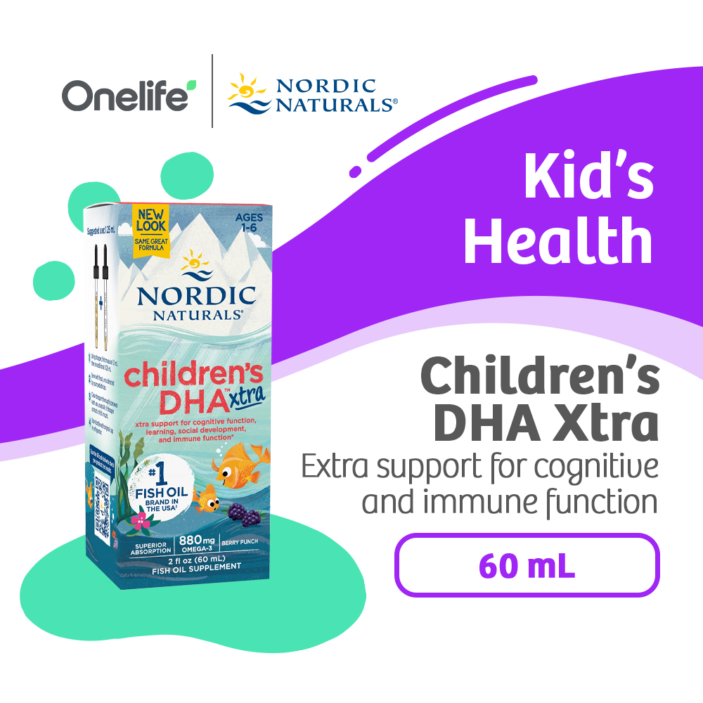 Nordic Naturals Children's DHA Xtra 880mg Omega 3 60ml (2 fl oz) (Ages 16) For Brain