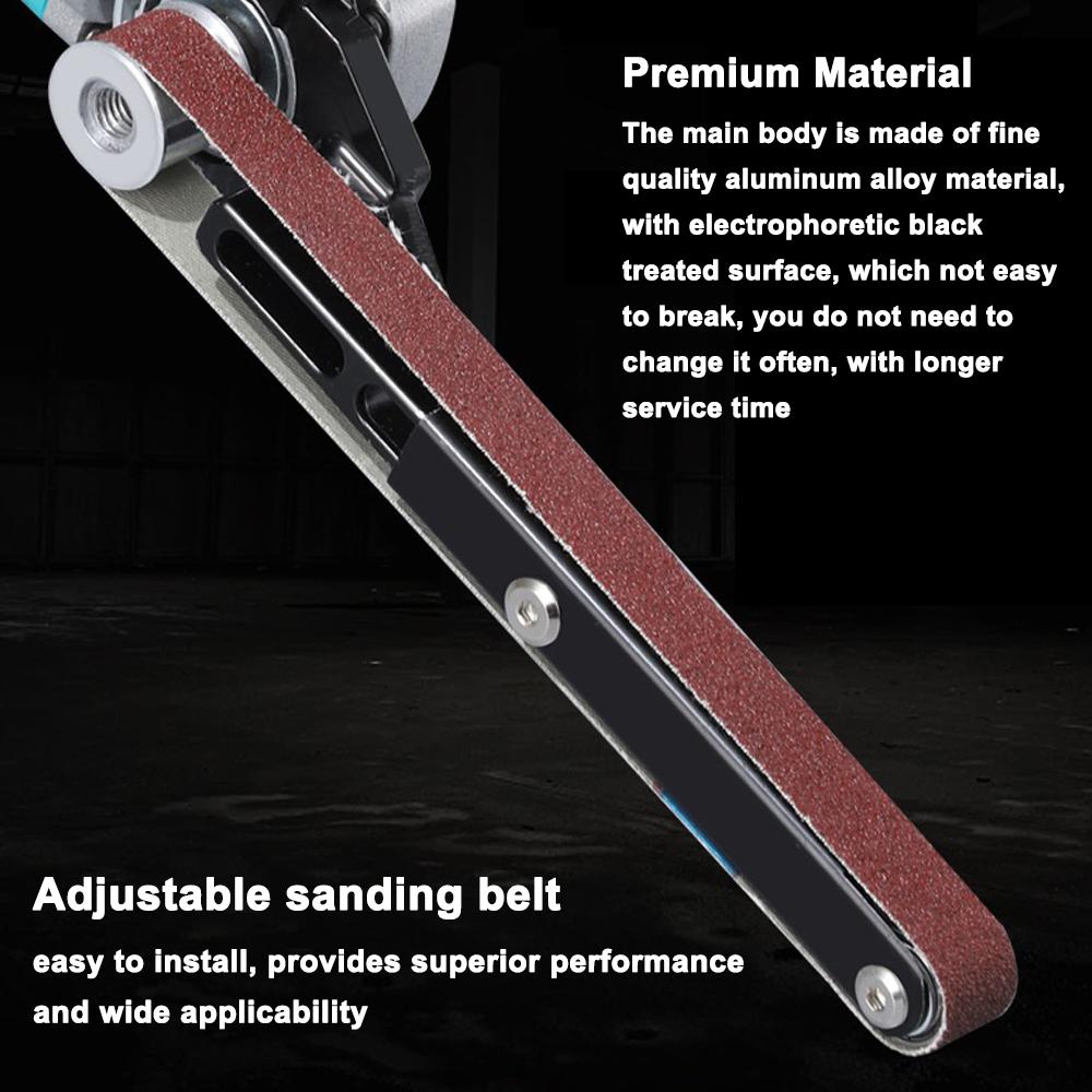 Meterk Angle Grinder Modified Sand Belt Machine Woodworking Sand Belt Machine Multipurpose Utility Modification Tool Suitable for Model 100 125 Angle Grinder