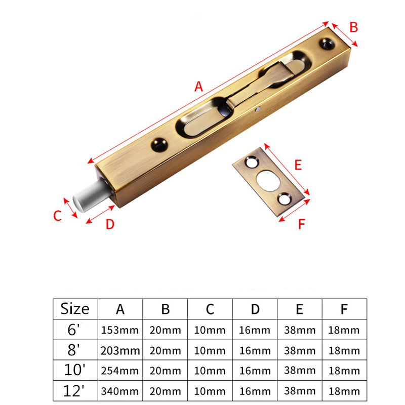 【In-Stock】 304 Stainless Steel Home Gate Door Latch Bolt Security Guard ...