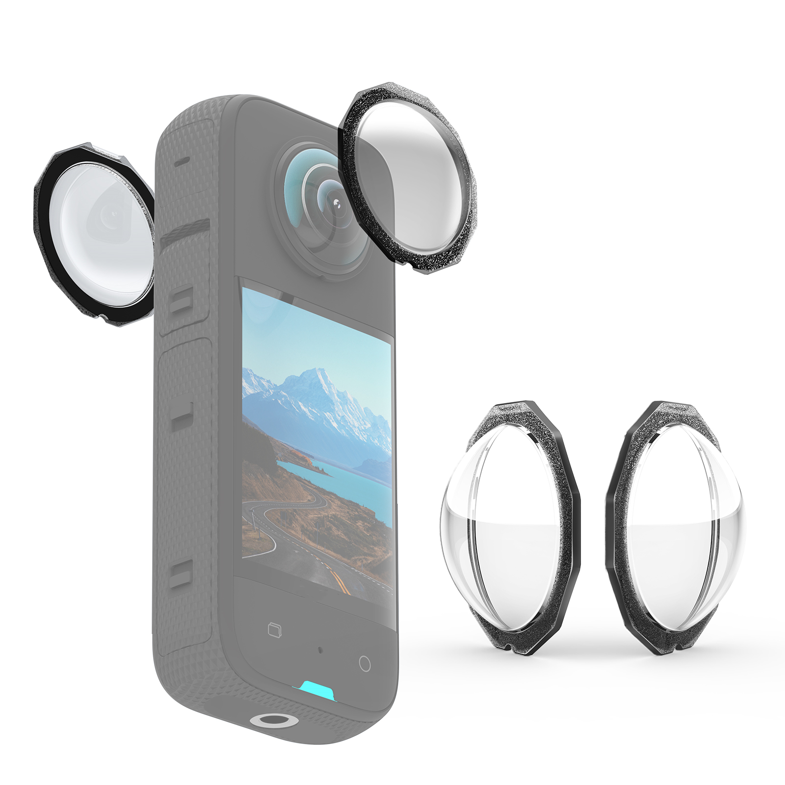 Cho insta360 X3 Stick-on vòng bảo vệ ống kính máy ảnh của điện thoại thể thao bảo vệ phụ kiện máy ảnh