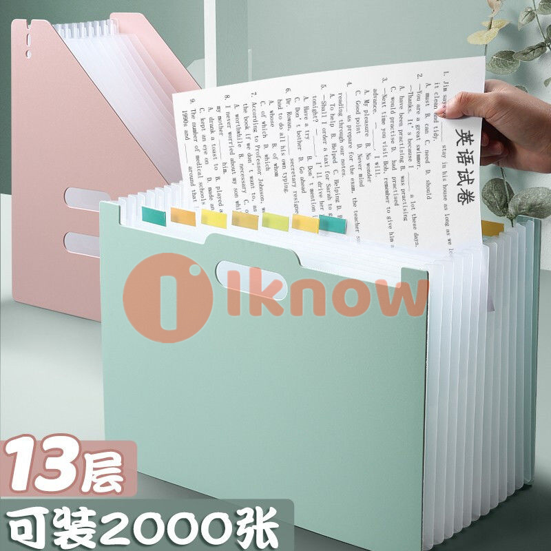 Expanding File Folder, 13 Pocket Accordion File Folder Document Organizer, Desktop Accordion Folders Letter A4 Paper Document Storage Organizer