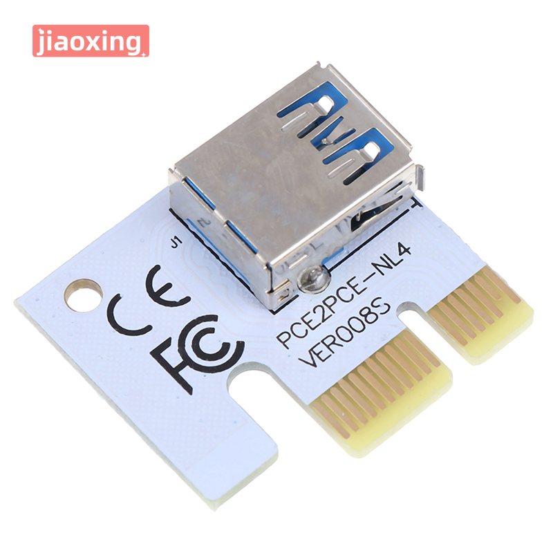jiaoxing USB 3.0 PCI-E 1X to 16X Extension Cable Mining PCI-E Extended Line Card Adapter