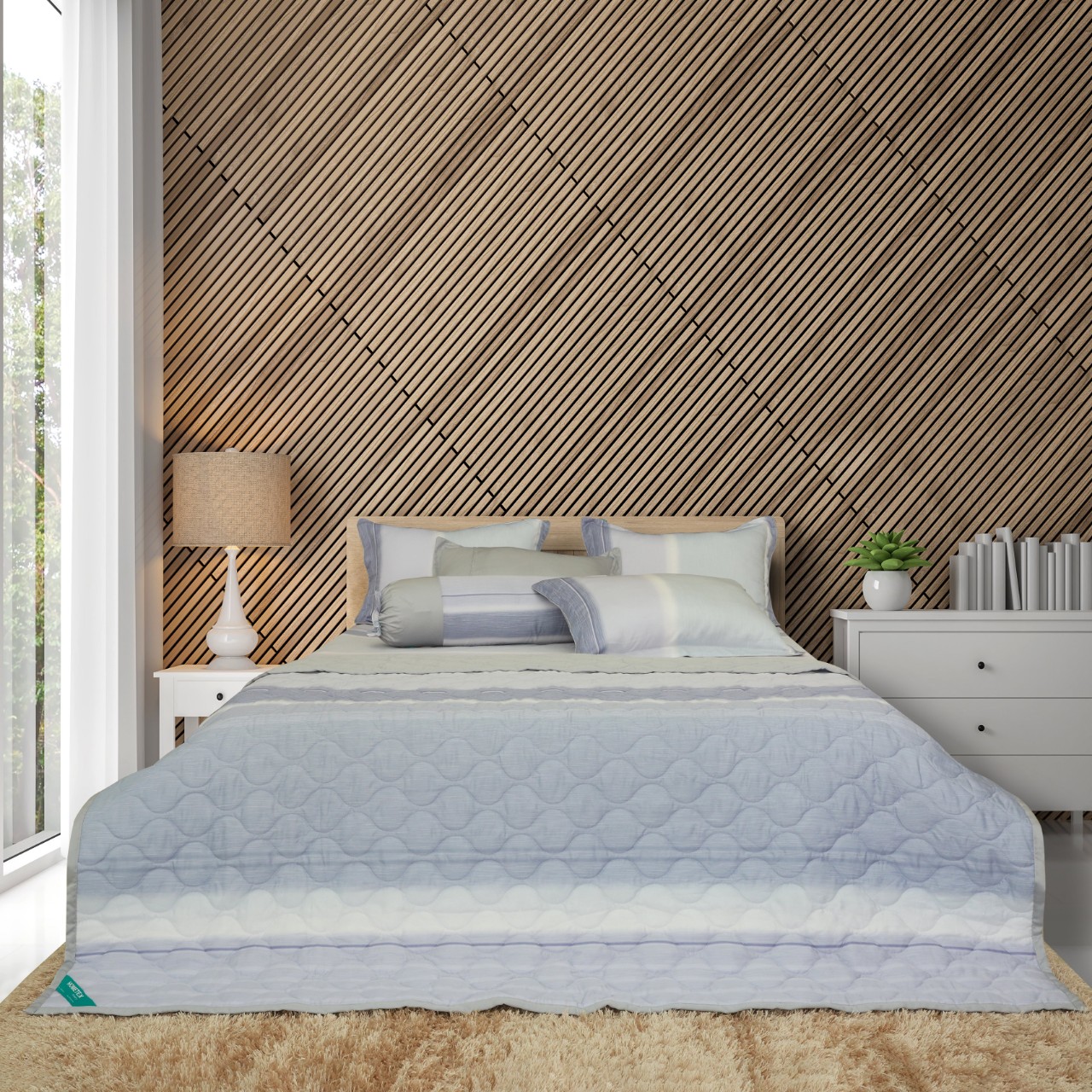 Bộ drap gối Hometex Tencel (160x200,180x200)