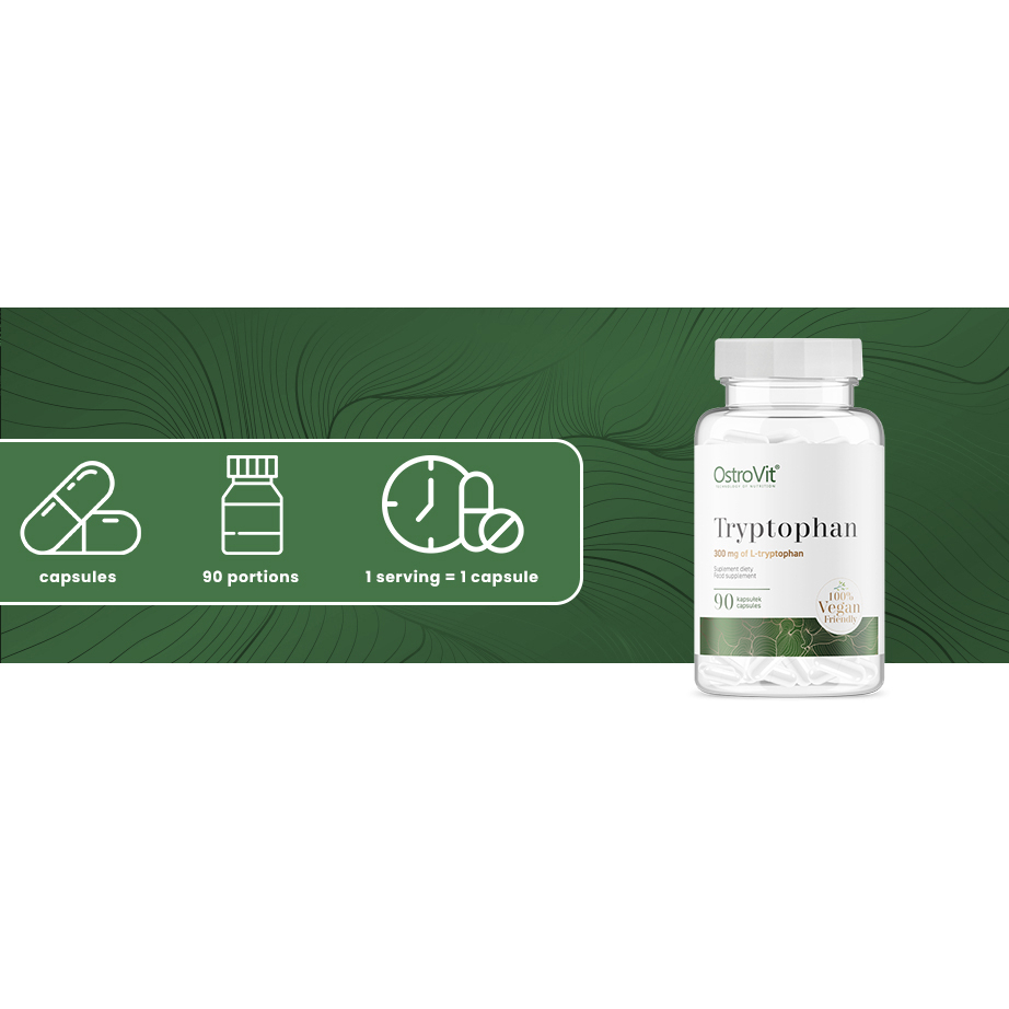Viên Uống Ostrovit Tryptophan Vege - Hỗ Trợ Cải Thiện Giấc Ngủ, Tăng Cường Sức Khoẻ (90 Viên)