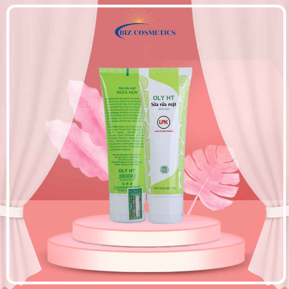 Sữa rửa mặt OLY HT ngừa mụn trắng da tinh chất dưa leo 70ml, cam kết sản phẩm đúng mô tả, chất lượng đảm bảo an toàn đến sức khỏe người sử dụng