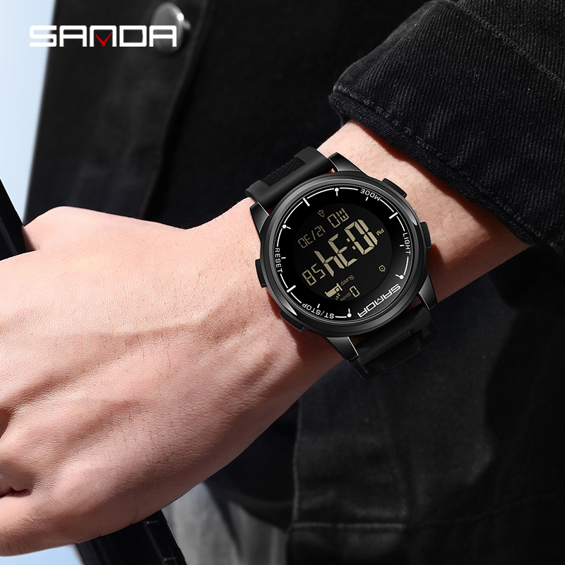 SANDA New Multifunctional Sports Watch for Teenagers with Trendy Design and Waterproof Men's Watch SD9064-2. 