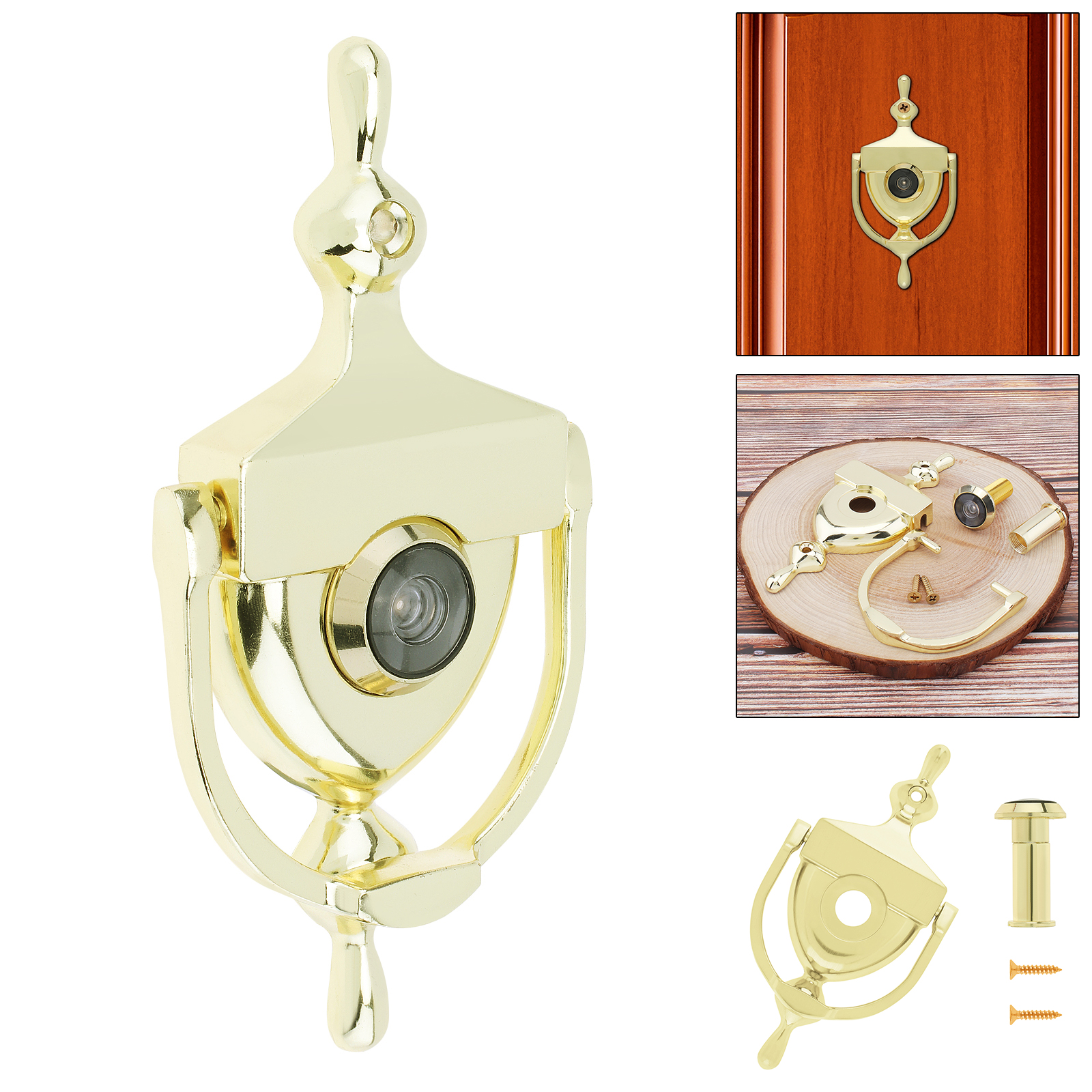 Door Viewer With Privacy Cover Peephole Viewer, 14mm Diameter 35-50mm Length Security Spy Hole, Door Peephole For Home Office Hotel (Silver - View #10