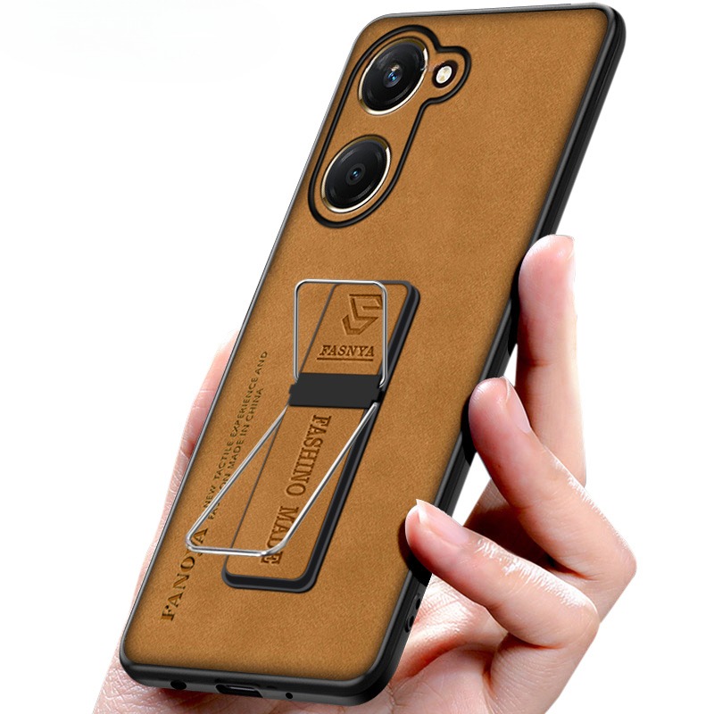 For VIVO Y03 Y03T Y18 Y18S Y28S Phone Case Fluff Luxury Sheepskin Silicone Soft TPU Anti-knock Kickstand for Vivo Y03 Y03T Y18 Y18S Y28S Cover casing HP.