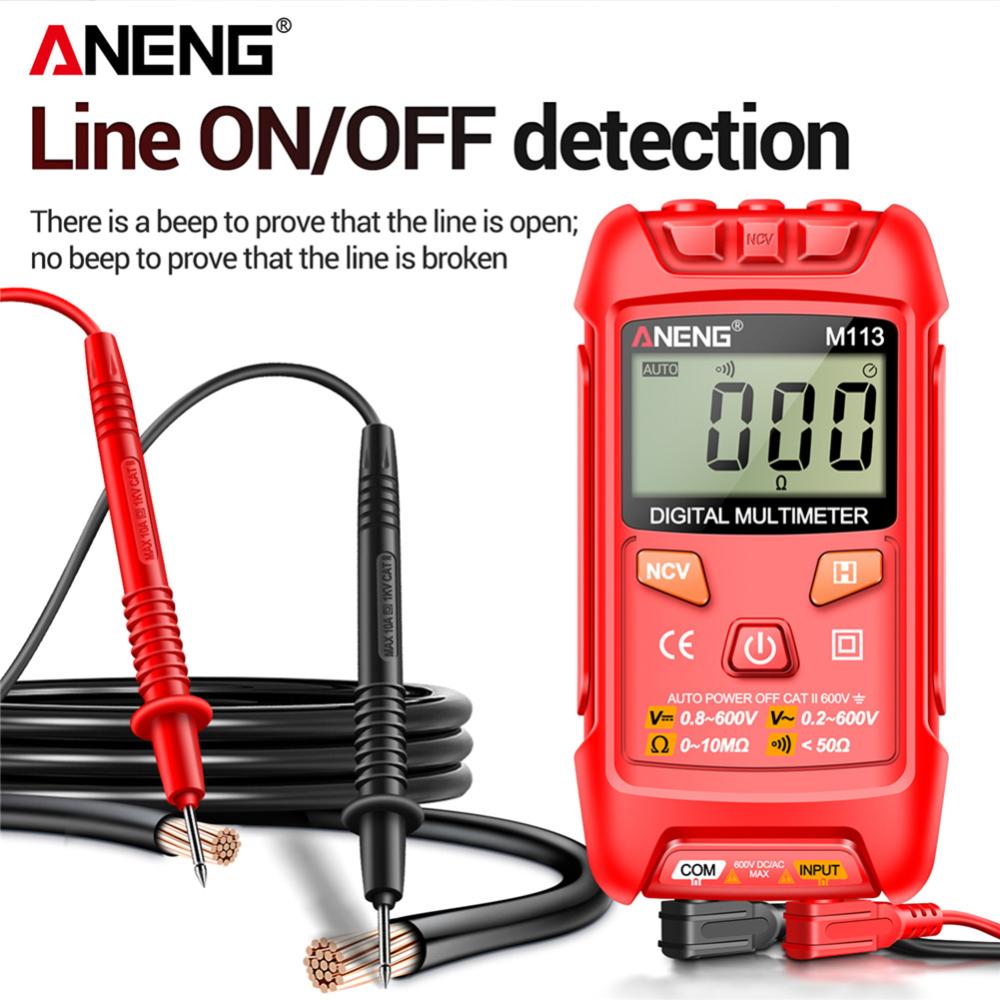 Máy đo vạn năng kĩ thuật số Mini Tester AC/DC Đồng hồ đo dòng điện điện áp LCD Điện áp kháng Meter với NCV 1999counts tự động điều chỉnh phạm vi