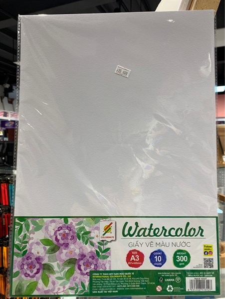 Giấy vẽ màu nước a3 - 300gsm