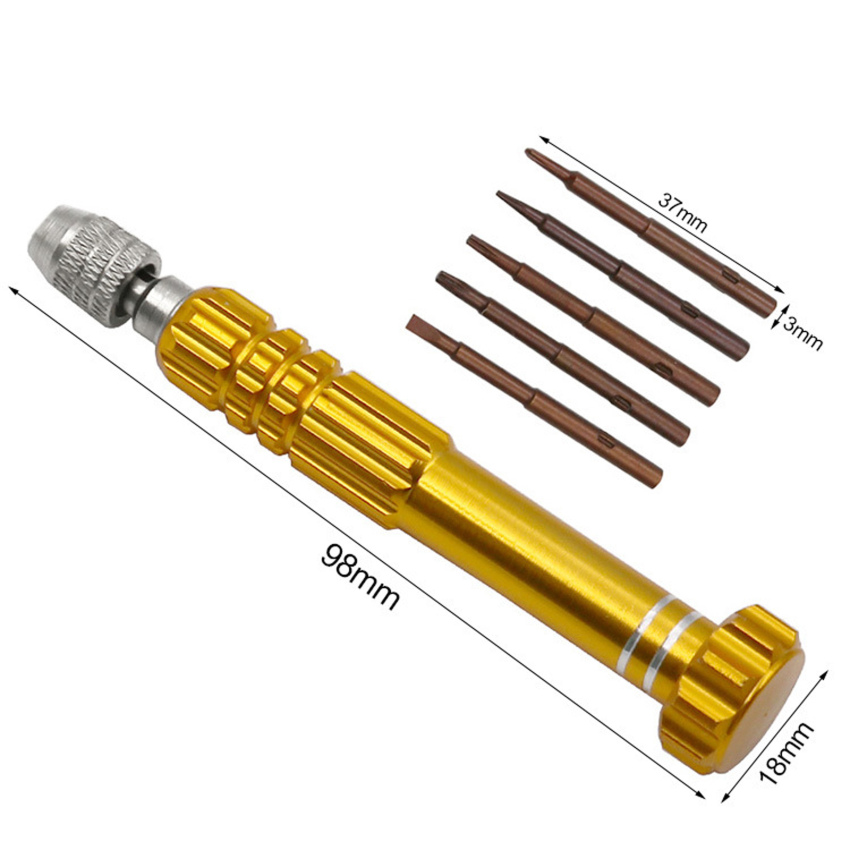 ✨Ready Stock✨5 In 1 Screwdriver Screw Cell Repair Kit Mobile Watch Phone Tool Torx Screwdrivers Set For Phone Repair Hand Tools Accessory