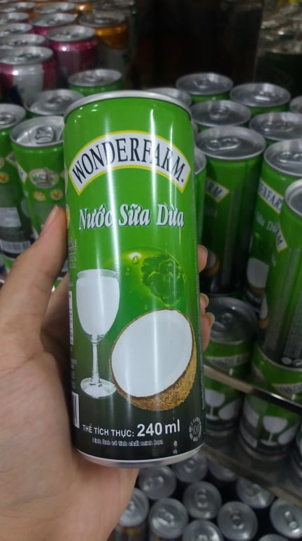 combo 6 lon Sữa dừa Wonderfarm lon 240ml