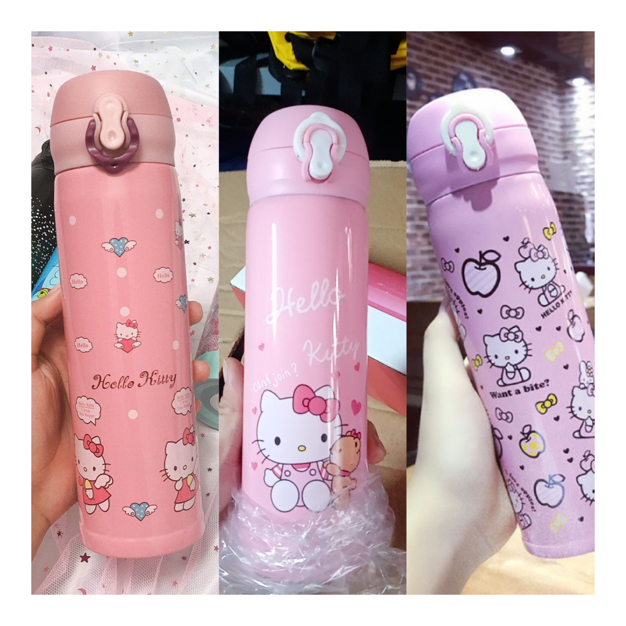 [HCM]BÌNH GIỮ NHIỆT HELLO KITTY 500ML