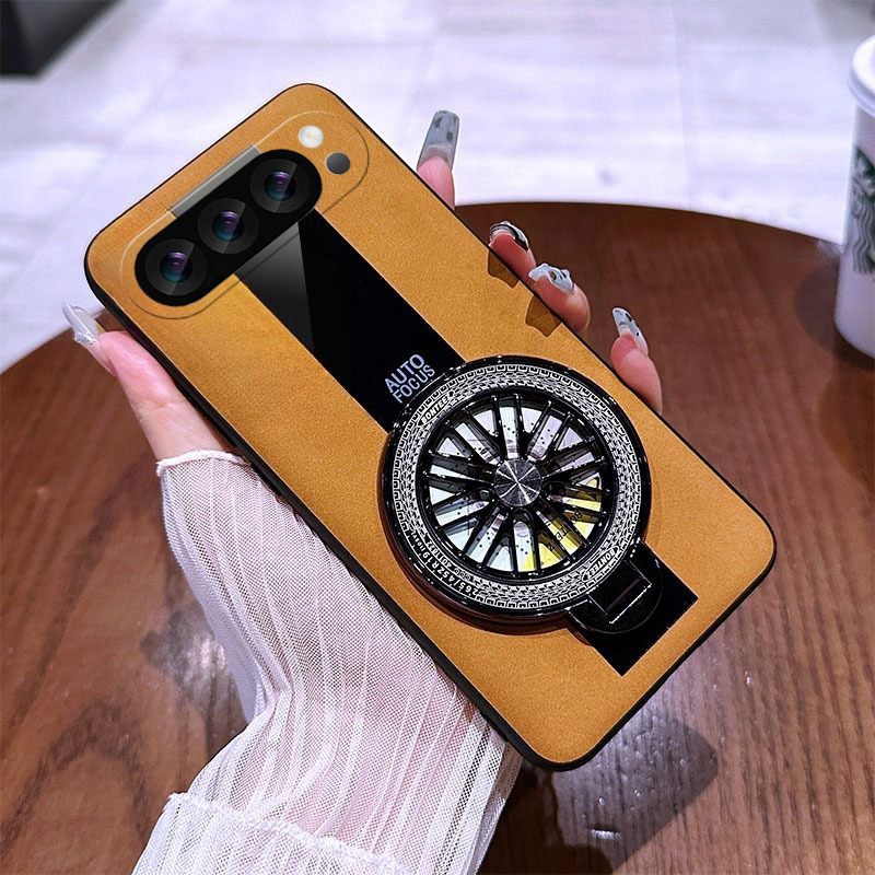 Phone case For Google Pixel 10 Pro XL Back cover Luxury Sheepskin 360° Rotatable Gyro Stand Stand Drop Protection for Google Pixel 10 Cover cases.