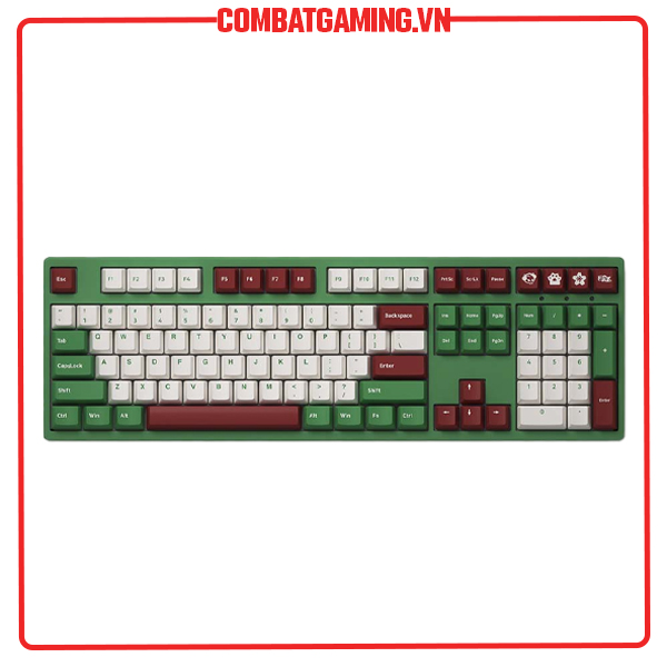 Bàn Phím Cơ Akko 3108 V2 DS Matcha Red Bean ( Akko Orange / Pink )