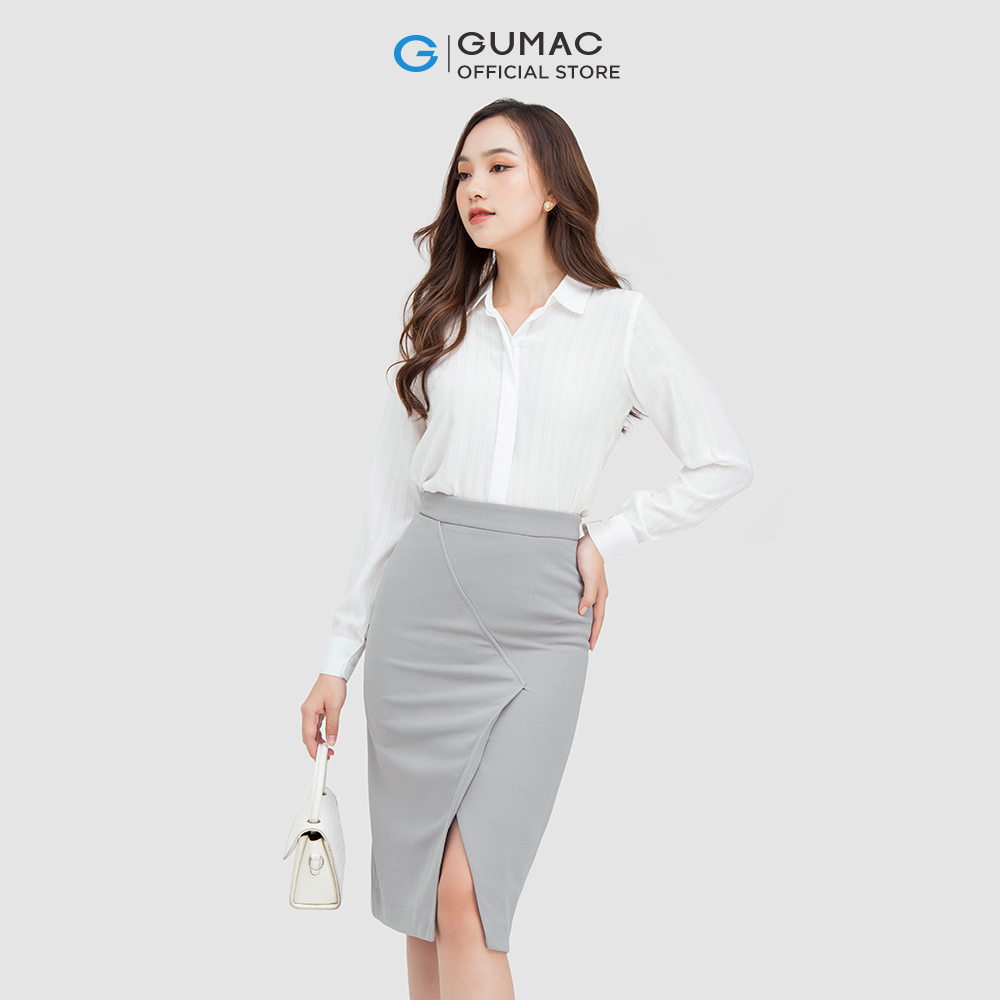[15 - 17.5 | TẶNG QUÀ đơn từ 499K] Áo sơ mi nữ GUMAC AC05003 giấu nút