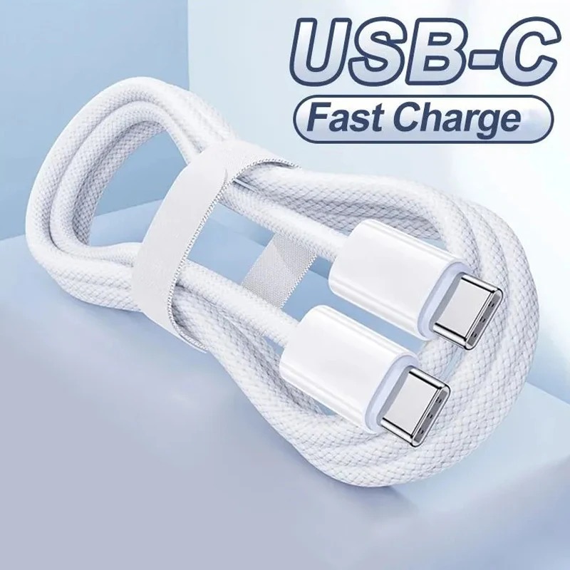 The New 2023 Data Cable Braided Pattern Fast Charging Cable For iPhone 15 Pro Max Samsung HUAWEI PD Data Cable type-c-type-c 60W Fast Charging Data Cable