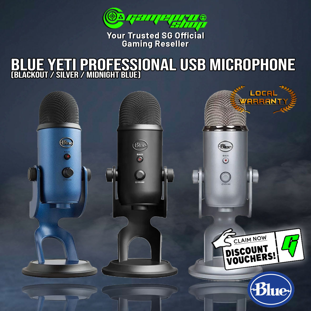 New Blue Yeti Professional Usb Microphone For Recording Streaming Gaming Podcasting On Pc And Mac Condenser Mic 1y Lazada Singapore