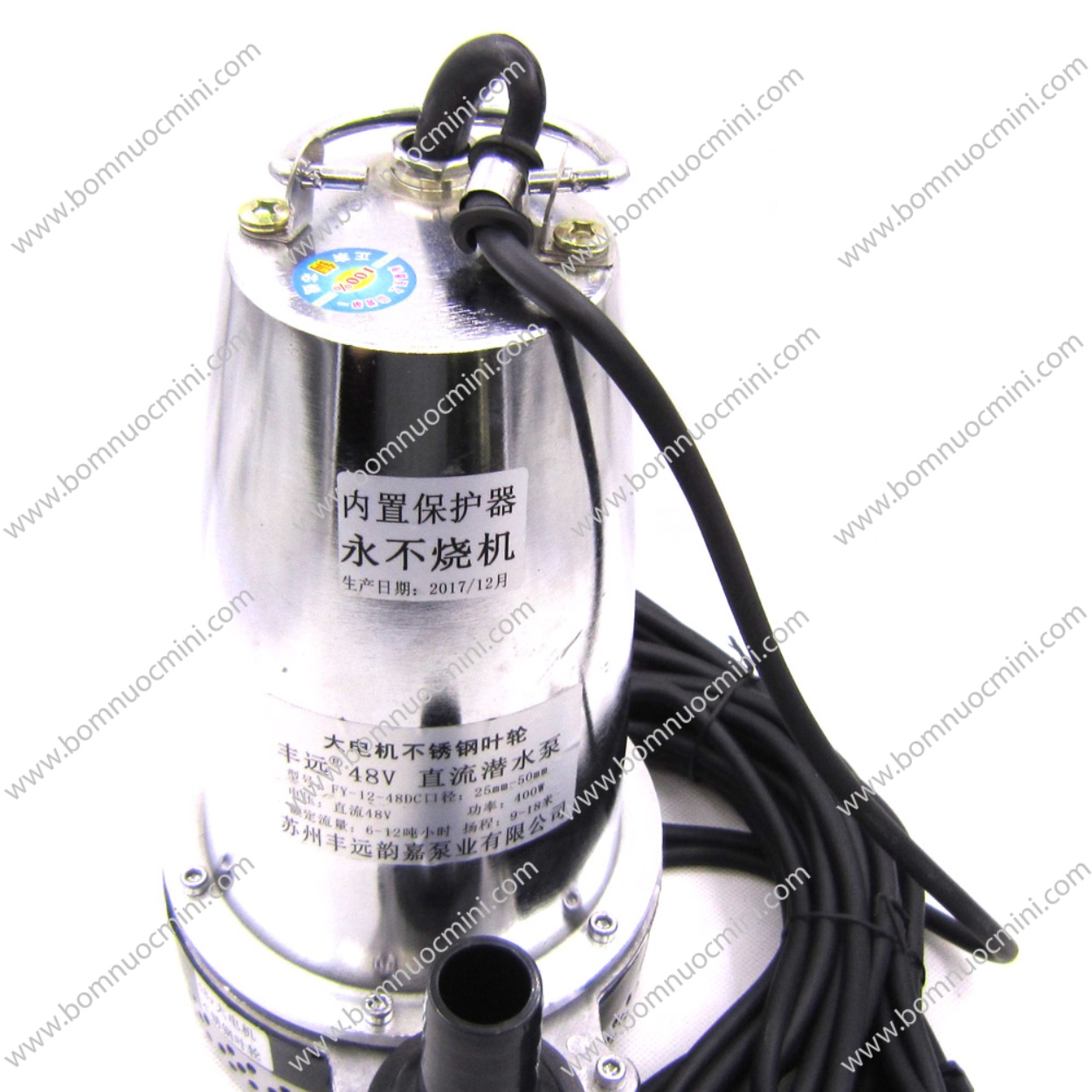 Bơm Chìm 48V 60V 400W 200 Lít/Phút, Bơm Chìm 48V