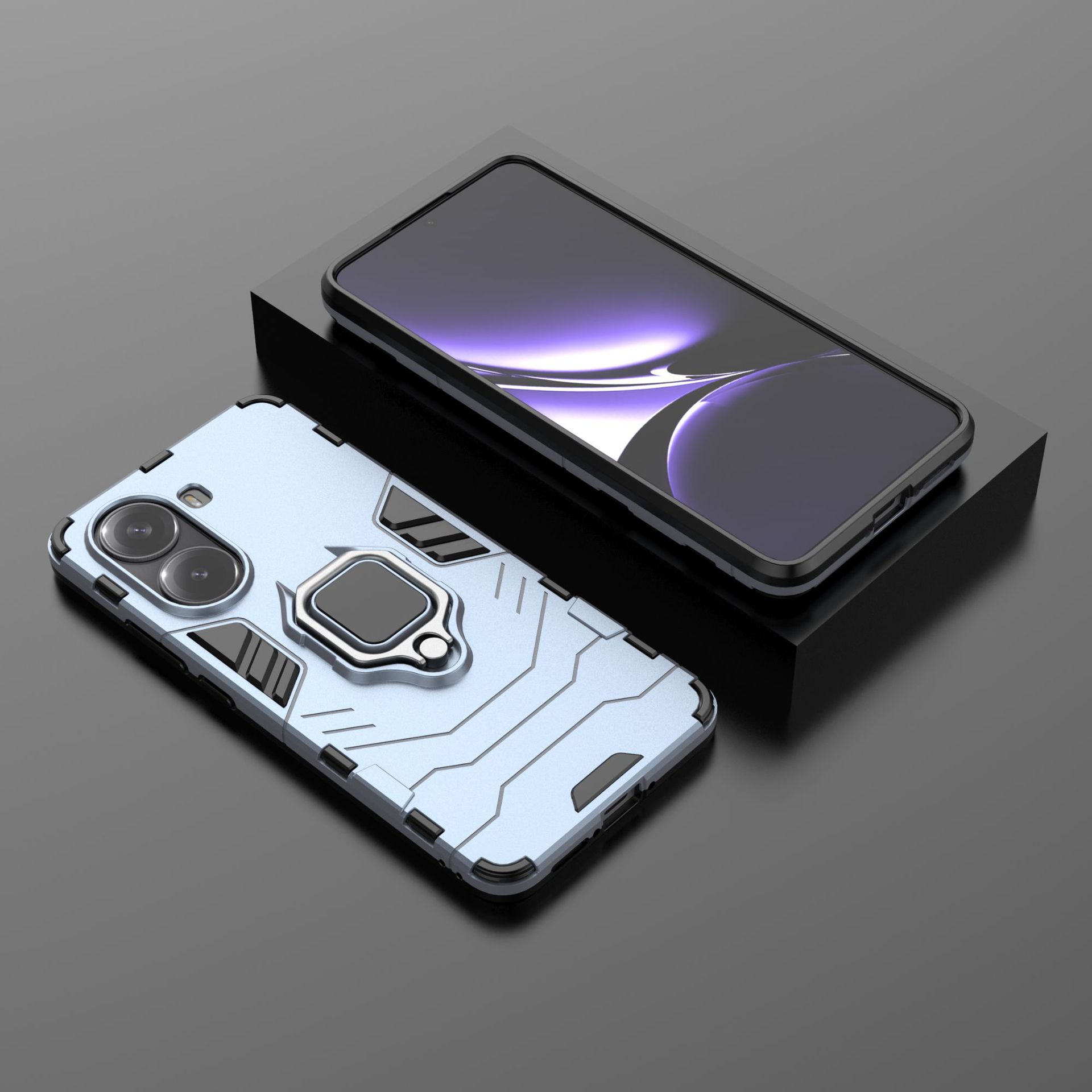 Xiaomi Poco X7 Shockproof Phone Case with Ring Holder.