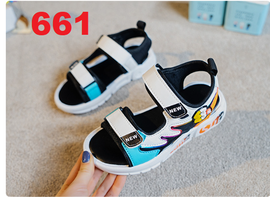 Sandan quai dán cho bé trai 661 xanh trắng