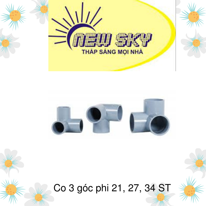 Co góc 3 hướng ST phi 21, 27, 34
