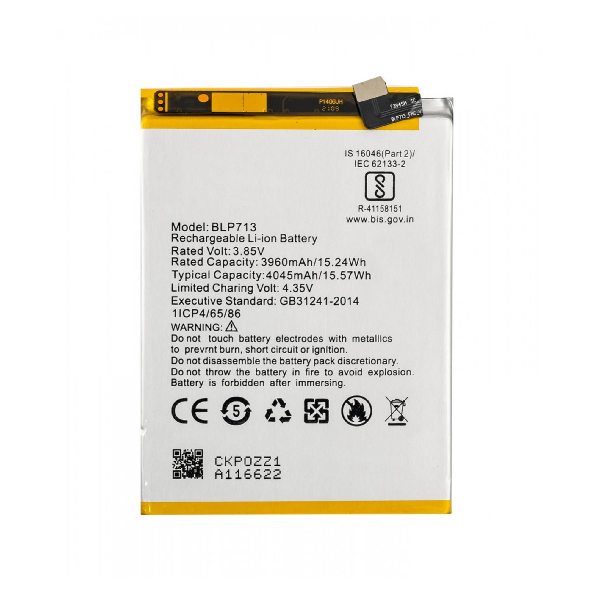 Realme 3 Pro Battery BLP713 Replacement Premium Quality 4045mAh Battery For Realme 3 Pro