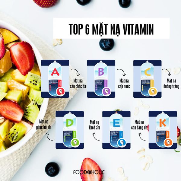 Mặt nạ giấy Foodaholic Vitamin đủ mùi
