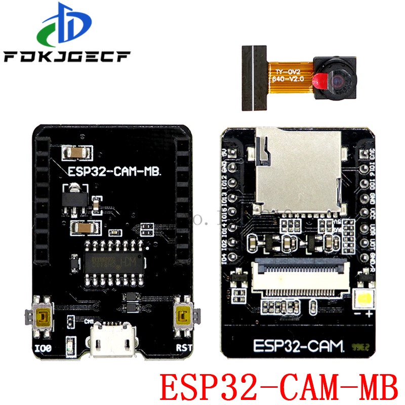 Esp32-cam-mb wifi esp32 cam bluetooth development board with ov2640 camera micro usb to serial port ch340g 4.75v-5.25v nodemcu integrated circuit