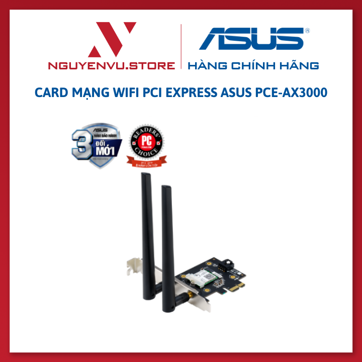 Card mạng WIFI PCI Express Asus PCE-AX3000 New No Box - Hàng chính hãng thumbnail