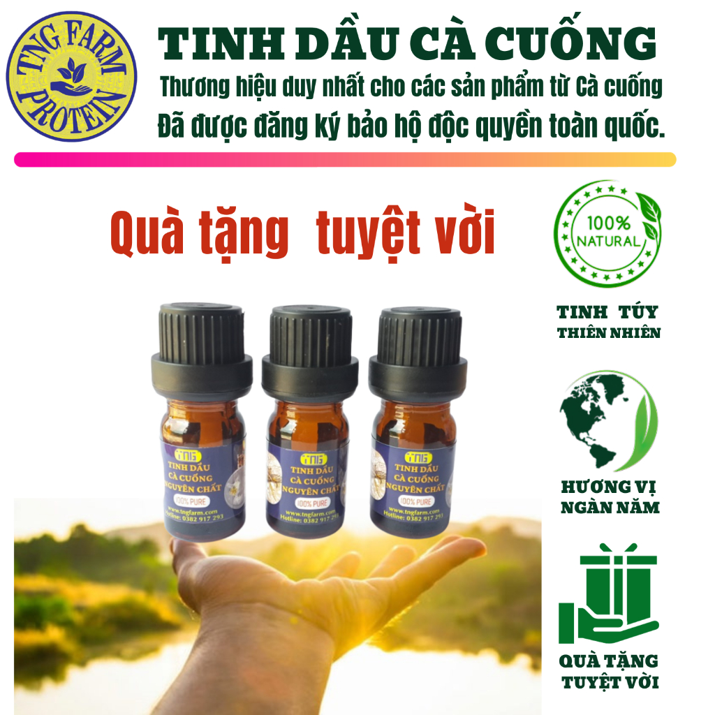 Tinh dầu cà cuống đực tự nhiên thơm caʏ nồng nàn - 3 hũ 5mL.